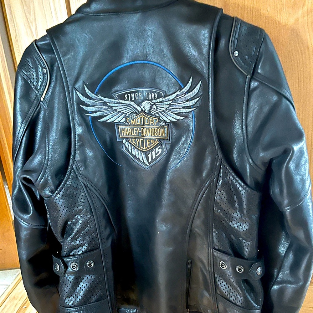Harley Davidson women's leather jacket. Anniversary edition, size M, worn 1x.